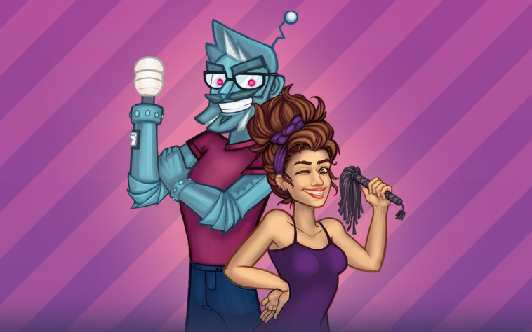 Robofap and Pinkalie self portrait.